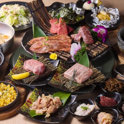 All-you-can-eat Japanese Black Wagyu beef! 2-hour limit!! 55 items including extra-thick cut premium beef tongue and specially selected Wagyu beef, etc. 6980 yen ⇒ 5980 yen