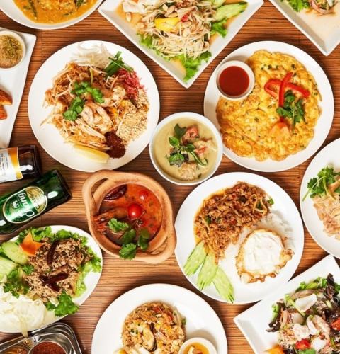 A variety of Thai dishes are available ◎