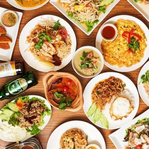 Enjoy a 5-course meal of classic Thai cuisine for just 2,500 yen (tax included)!