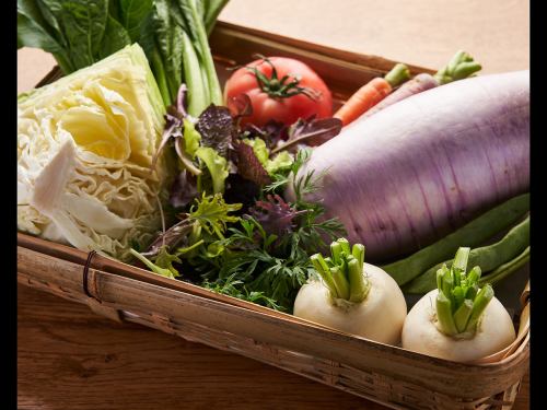 Lots of seasonal ingredients and fresh vegetables from Kawagoe farmers!