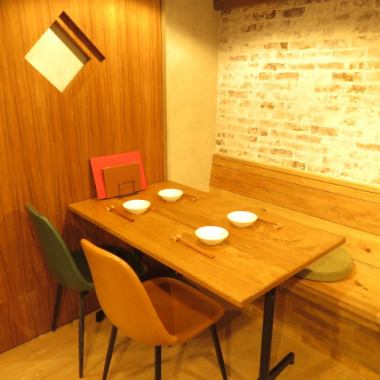 If you want a table seat for 4 people, go to this seat ★ 1 minute walk from Kawagoeshi station ♪ Such a shop that makes you want to "go"
