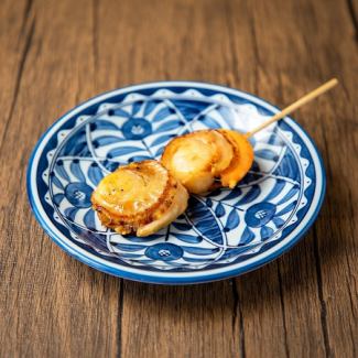 Scallop butter skewers