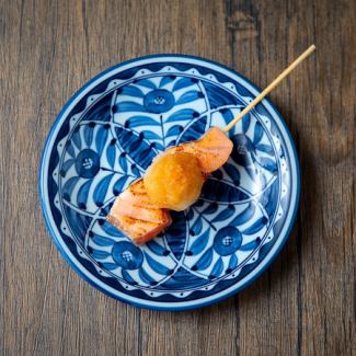 Broiled Salmon Skewer with Grated Ponzu Sauce