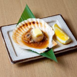 Grilled Scallops with Tamari Soy Sauce Butter