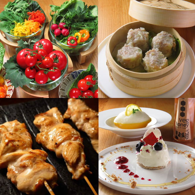 有機野菜を中心とした串焼き&鉄板焼&蒸籠を楽しめるお店◎