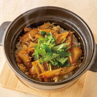 煮穴子と湯葉山椒の土鍋ごはん