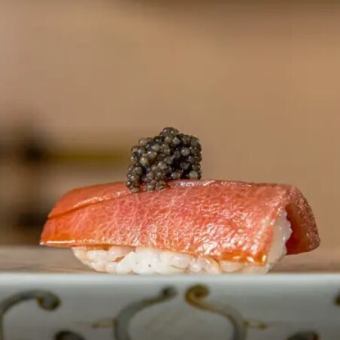 Wild tuna and fatty caviar