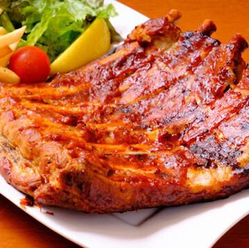 オリジナルBBQソース　骨付きバックリブ　小