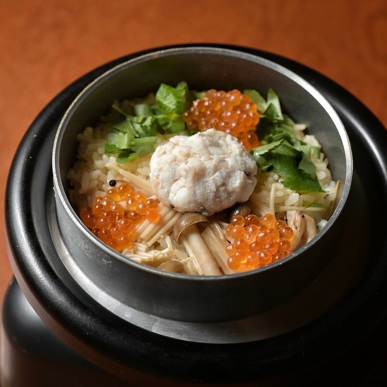 〆の釜飯は当店自慢の一品◎嬉しい飲み放題付です♪