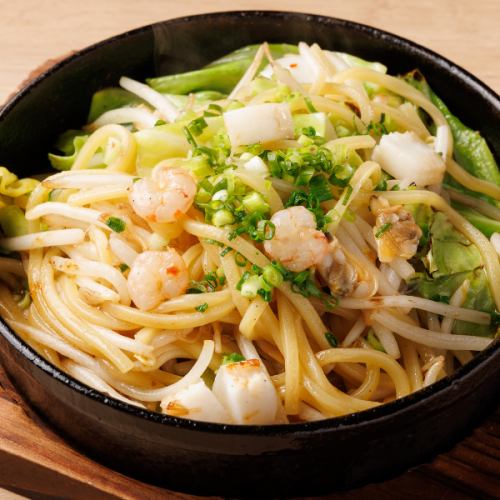 Seafood salt grilled soba