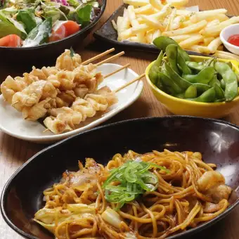 【お手軽コース】生ビールOK!最大3ｈ!ポテトフライ/おでんだし巻き等（6品）4000⇒3000円