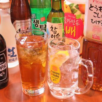 【120分単生ビールあり飲み放題】ビール、韓国酒やマッコリ、チャミスル含め多数ご用意1800円～