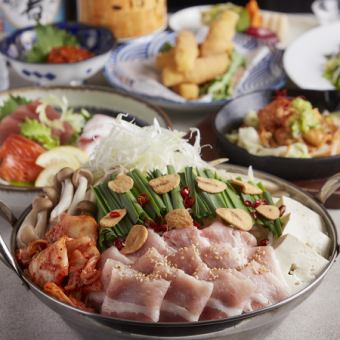 【茜コース】当店一押し!!牛ランプ肉のローストや旨辛チゲ鍋付！2.5時間飲み放題付7品4000円
