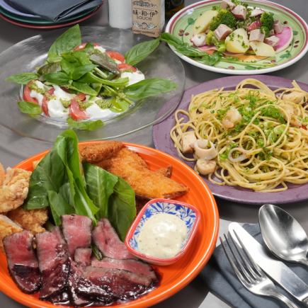 【お料理のみ】その日おすすめのパスタや料理など◎〈全4品〉3200円(税込)