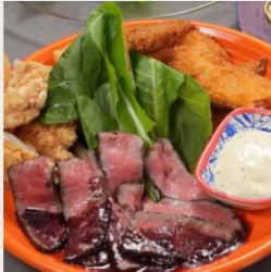 茶色い皿　ボリュームブラウンプレート