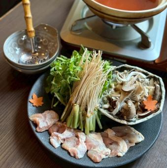 [Winter only] Miyagi and Sendai specialties course with Japanese parsley hotpot [2 hours all-you-can-drink included/7,000 yen]