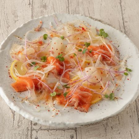 Salmon and Red Sea Bream Carpaccio