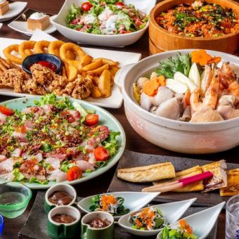 【年末派对/新年派对】鸡肉水炊或养濑锅套餐二选一☆ 6000日元,含2小时畅饮