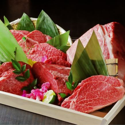 主厨精选“特选”+“常规”■ 三大和牛“特选部位”对比 + 厚切牛舌 + 烤时令蔬菜 + 套餐