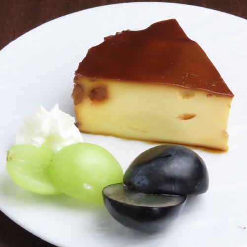 Homemade baked pudding