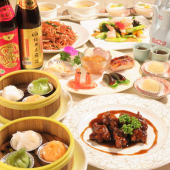 [Fuyo course] 8 dishes including seafood Happo-na, Hong Kong-style fried noodles, sweet and sour pork, etc. ◇ 120 minutes all-you-can-drink included ◇ 6,600 yen → 6,200 yen
