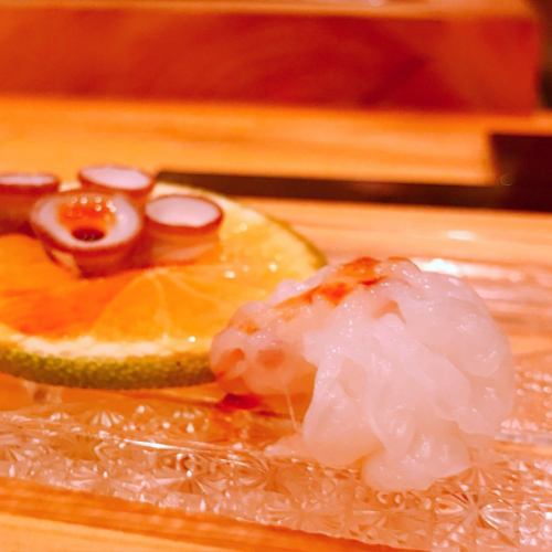 [Sashimi platter] Octopus sashimi and octopus leg sashimi
