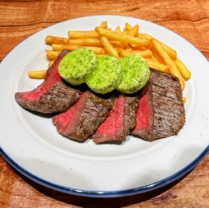 牛ハラミのステーキ　～エスカルゴバター～