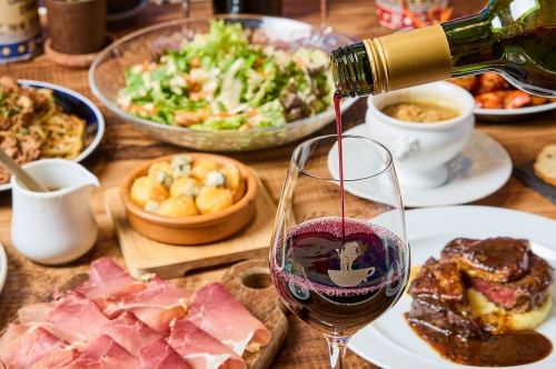昼飲みや女子会にも！！多種多様なワインとフレンチをカジュアルに！！