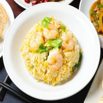 Shrimp lettuce fried rice