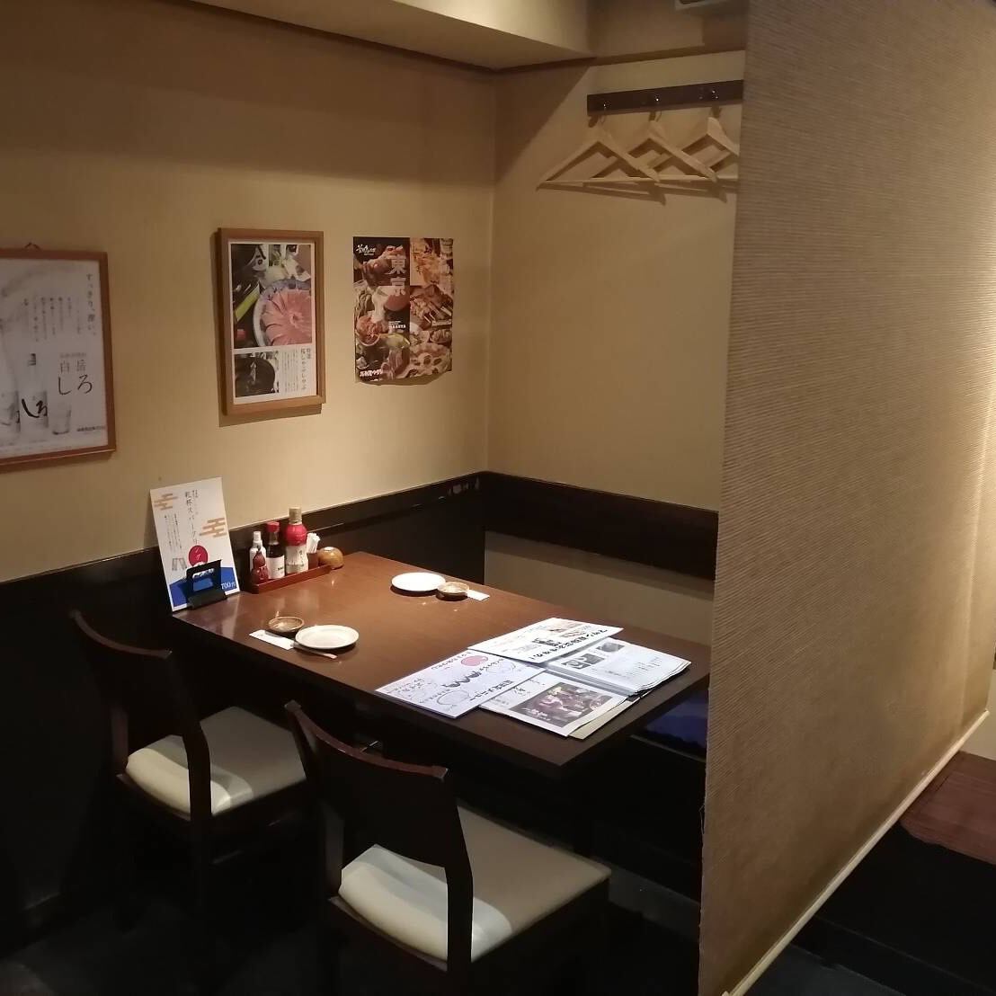 【個室】2名様～ご利用可能なテーブル席はゆったりと♪