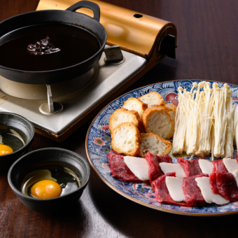 【2h飲み放題付】熊本馬刺しと桜鍋コース　江戸ならではの桜鍋をマサシ流に！