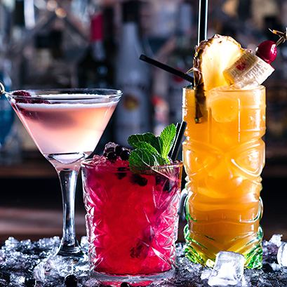 A wide variety of stylish cocktails