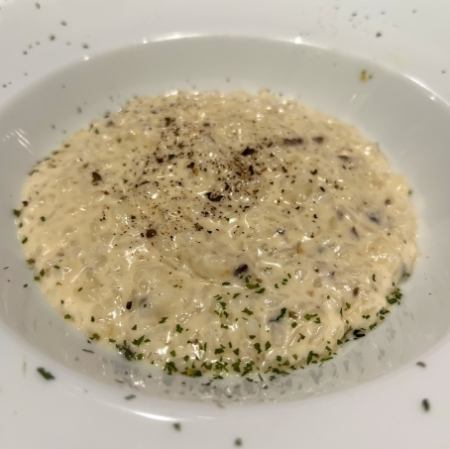 Seafood cream risotto