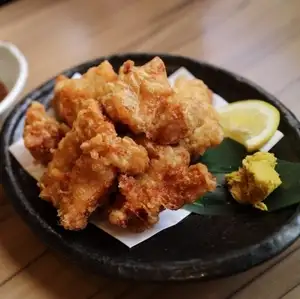 Homemade fried chicken with garlic and soy sauce
