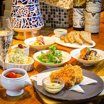 [Recommended] 120-minute all-you-can-drink course with 5 daily changing side dishes: 6380 yen (tax included)