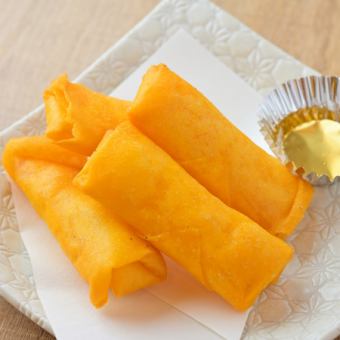 三種のチーズロール揚げ