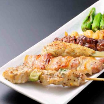 <Charcoal-grilled skewers> Price for one piece
