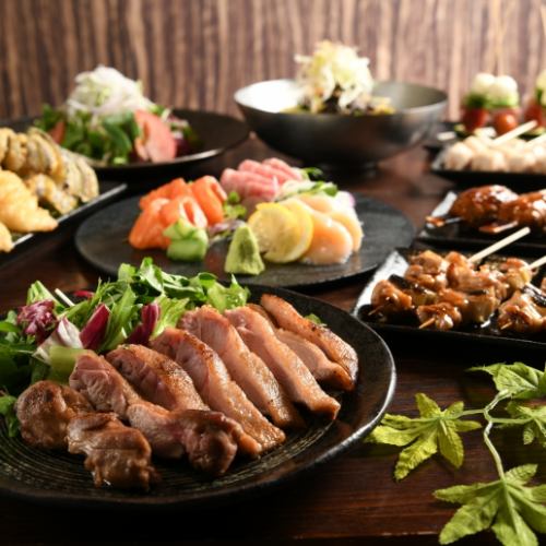 [For parties!] A course where you can enjoy our signature yakitori and fresh sashimi◎