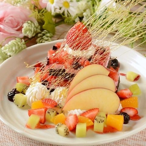 Birthday surprise! Dessert made by Cafe Yoshino♪