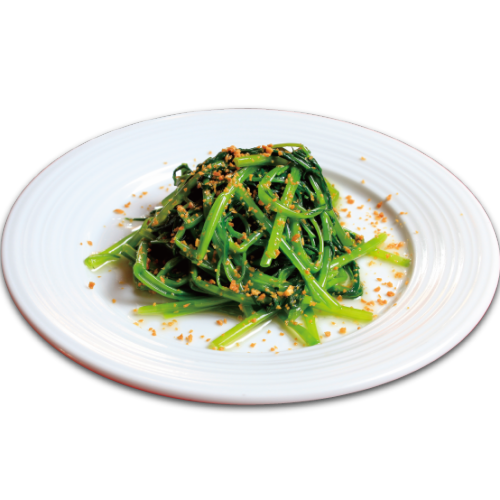 Stir-fried water spinach with garlic