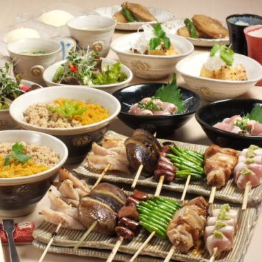 [Suigo Akadori Yakitori Course] Enjoy all the Suigo Akadori! 9 dishes in total, 5,300 yen (tax included)