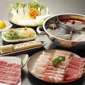 Same-day OK☆【All-you-can-eat Sanmi Yakuzen Hotpot】4 types of meat & 10 or more types of vegetables☆All-you-can-eat B course☆3,480 tax included