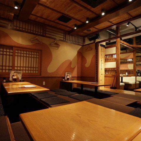 大小個室を多数ご用意！大人気の掘りごたつ座敷個室は最大20名可