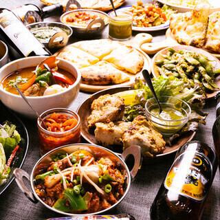 【タイ料理コース ~Premium Thai Course~】全9品 2時間飲み放題付 4400円(税込)