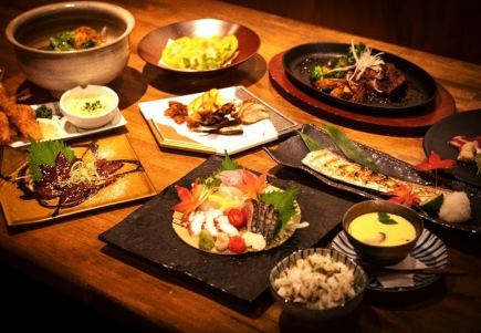 No. 1 recommendation! [5,000 yen course] Sashimori including straw grilled, charcoal grilled etc. + 120 minutes of all-you-can-drink included ⇒ 5,000 yen