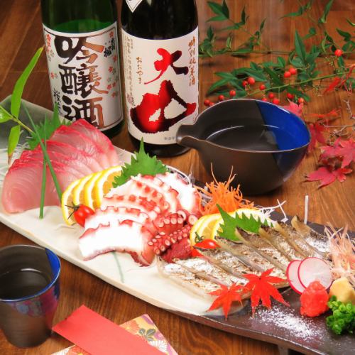 Sashimi using fresh fresh fish