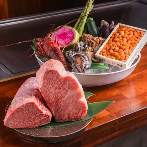 【ぼんておすすめ口福コース～見て感動　食べて口福～】新鮮な食材を生かした全9品23000円(税込)