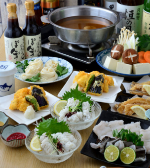 【十三宴会】Tecchiri、Tessa等河豚三摩地（共6道菜）深盖饭套餐4,380日元（含税）
