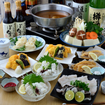 [For a banquet at Juso] Tecchiri, Tessa, etc. Fugu Samadhi (6 dishes in total) Fukadon course 4,380 yen (tax included)