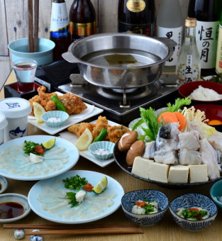 [Luxury banquet★] 8 luxurious dishes including tecchiri, tessa, hotpot milt, etc.◇Fukadon milt course 6,280 yen (tax included)